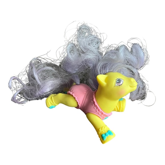 Vintage 1990 G1 My Little Pony Baby Toe Dancer MLP Yellow Pink Purple Ballerina - Picture 11 of 16